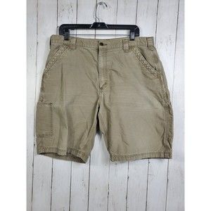 CARHARTT Carpenter Work Shorts Tan Cotton B147 LBR Original Fit Men's Sz 38
